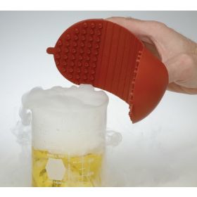 Temperature Protection Mitt Hot-Hand One Size Fits Most Silicone Red Without Cuff NonSterile
