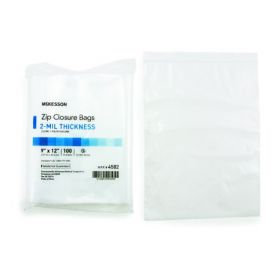 Zip Closure Bag McKesson 9 X 12 Inch Polyethylene Clear