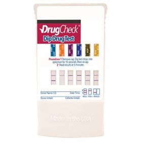 Drugs of Abuse Test DrugCheck Dip Drug Test 13-Drug Panel AMP, BAR, BUP, BZO, COC, mAMP/MET, MDMA, MTD, OPI, OXY, PCP, PPX, THC Urine Sample 25 Tests