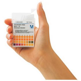 MColorpHast pH Indicator Strip 15 Graduations, 0 to 14 pH Range, 10 to 25C Storage Requirements, 3 to 5 Years Shelf Life