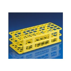 Stacking Test Tube Rack Globe Scientific 456500 Series 40 Place 20 - 21 mm Tube Size Yellow 2-4/5 X 4-1/8 X 9-3/5 Inch