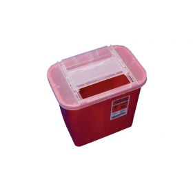 Sharps Container, 3-gallon, Translucent Red, 12/cs