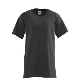 Unisex 100% Cotton Short Sleeve T-Shirt, Black, Size XL