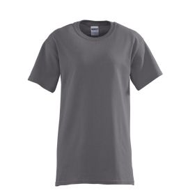Unisex 100% Cotton Short Sleeve T-Shirt, Charcoal, Size L