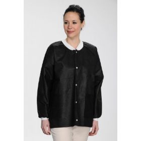 Lab Jacket ValuMax Extra-Safe Black 2X-Large Hip Length Limited Reuse
