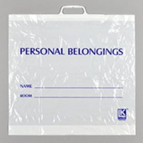 Patient Belongings Bag Elkay Plastics 18 X 19 Inch LDPE Snap Closure White