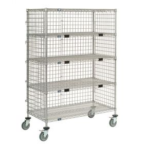 Enclosed Wire Shelf Carts