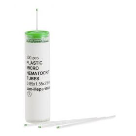 McKesson Capillary Blood Collection Tube Ammonium Heparin Additive Without Closure Plastic Tube