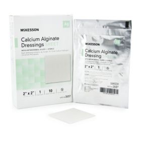Silver Calcium Alginate Dressing McKesson 2 X 2 Inch Square Sterile