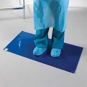 Adhesive Floor Mat Tacky Mat 24 X 45-1/2 Inch Blue Polyethylene
