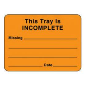 Tray Removable Label 1-3/4 X 2-3/8 Inch, Fluorescent Orange