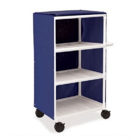 3 Shelf Linen Cart with Cover PVC 3 Shelves