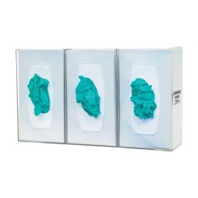 Bowman® Triple Glove Box Dispenser, Plastic, with Dividers