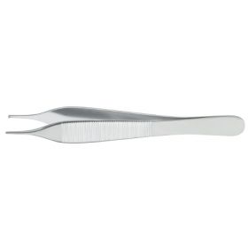 Tissue Forceps McKesson Argent Hudson-Ewald 4-3/4 Inch Length Surgical Grade Stainless Steel NonSterile NonLocking Thumb Handle Straight 1 X 2 Teeth