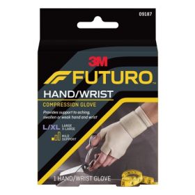 Support Glove Futuro Fingerless Large / X-Large Over-the-Wrist Ambidextrous Nylon / Spandex