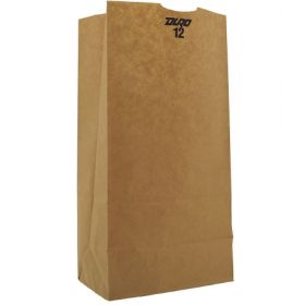 Grocery Bag Duro Brown Kraft Recycled Paper 12 lbs.