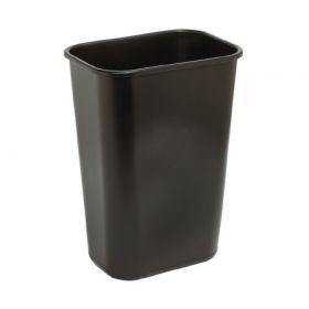 Trash Can Tough Guy 10.3 gal. Rectangular Black Plastic Open Top