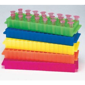 Microtube Test Tube Rack 80 Place 1.5 to 2.0 mL Tube Size Assorted Colors 1 X 2-2/3 X 8-7/8 Inch