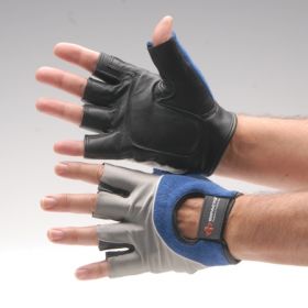 Impact Glove IMPACTO Half Finger Medium Black / Blue / Gray Hand Specific Pair