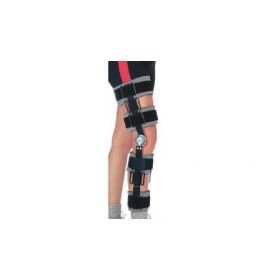 Post-Op Knee Brace RCAI Short D-Ring / Hook and Loop Strap Closure Up to 27 Inch Thigh Circumference / Up to 19 Inch Calf Circumference 16 Inch Length Left or Right Knee