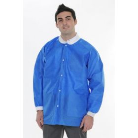 Lab Jacket ValuMax Extra-Safe Royal Blue Large Hip Length Limited Reuse