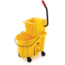 Mop Bucket with Wringer Rubbermaid 26 Quart Yellow