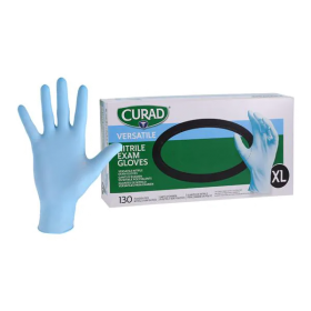 Gloves Exam Curad Powder-Free Nitrile X-Large Blue 130/Bx, 10 BX/CA, 9870363BX