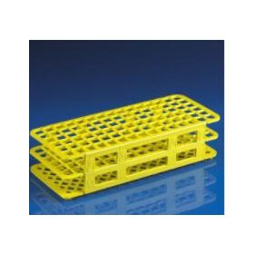 Stacking Test Tube Rack Globe Scientific 456400 Series 90 Place 12 to 13 mm Tube Size Yellow 2-1/2 X 4-1/8 X 9-3/5 Inch