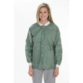 Lab Jacket ValuMax Extra-Safe Olive Green Large Hip Length Limited Reuse