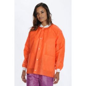 Lab Jacket ValuMax Extra-Safe Orange Large Hip Length Limited Reuse