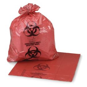 Biohazard Waste Bag Medegen Medical Products 7 - 10 gal. Red Polyethylene 23 X 23 Inch 999911