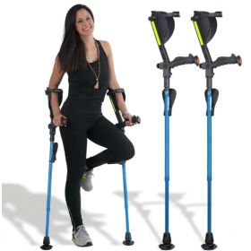 7G Ergobaum Adult Forearm Crutches (Pair) - Royal Blue