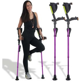 7G Ergobaum Adult Forearm Crutches (Pair) - Purple