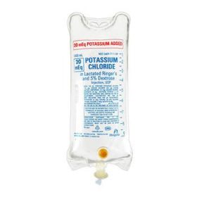 20 mEq Potassium Chloride in Lactated Ringer's and 5% Dextrose Solution, 1, 000 mL