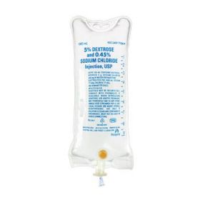 5% Dextrose and 0.45% Sodium Chloride Injection Solution, 1, 000 mL Bag ABB079260939