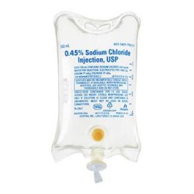 Sodium Chloride Injection Solution, USP, 0.45%, 500 mL Bag ABB79850334