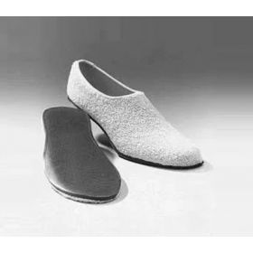 Hard-Sole Slipper, Adult, White, Size 7 to Size 8