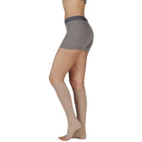 Juzo 2100 15-20 mmHg Sheer Knee High Stockings-Size V-Beige