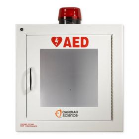 Powerheart Surface-Mount AED Wall Cabinet with Alarm and Strobe Light