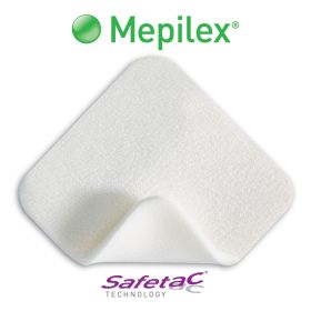 Mepilex Self-Adherent Soft Silicone and Absorbent Foam Dressing, 4" x 4" (10.2 x 10.2 cm)