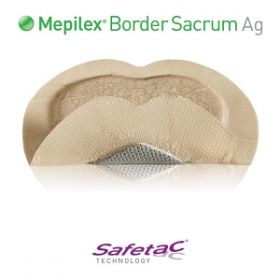 Mepilex Border Ag Antimicrobial Dressings, 7.2" x 7.2"