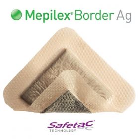 Mepilex Border Ag Antimicrobial Dressings, 3" x 3"