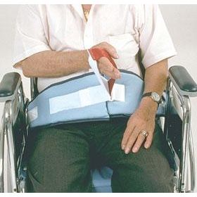 Easy-Release Soft Wheelchair Belt with Self-Release Hook-and-Loop Closure