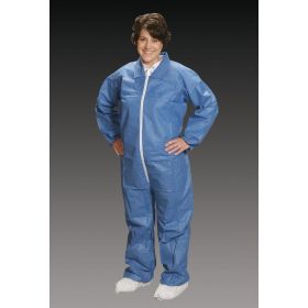 AlphaGuard Coveralls with Elastic Wrists, Ankles and Back, White, Size L