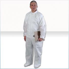 AlphaGuard Coveralls with Elastic Wrists, Ankles and Back, White, Size 6XL