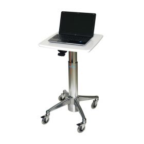 Nonpowered Square Laptop / LCD Cart, No Palm Support, 18" Height Adjustment, 20" D x 20" W