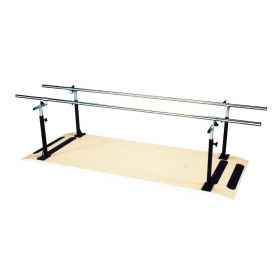 Platform-Mounted Parallel Bars, 400 lb. (181.4 kg) Weight Capacity, 7" x 26" to 44" (17.8 cm x 66 cm to 1.1 m) Height, 19" to 23" (48.3 cm x 58.4 cm) Width