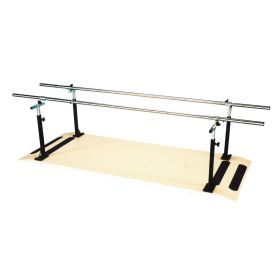Platform-Mounted Parallel Bars, 400 lb. (181.4 kg) Weight Capacity, 10" x 26" to 44" (25.4 cm x 66 cm to 1.1 m) Height, 19" to 23" (48.3 cm x 58.4 cm) Width