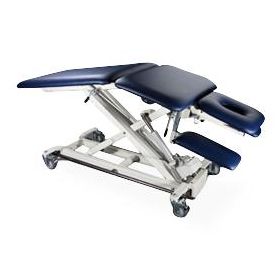 5-Section Hi-Lo Treatment Table with X-Frame, Powered Elevating Center and Adjustable Armrests, 72" L x 27" W x 19"-38" H