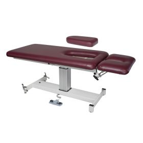 2-Section Hi-Lo Pedestal Treatment Table, 400 lb. (181.4 kg) Weight Capacity, 30" x 76" (76.2 cm x 1.9 m), Precut Section